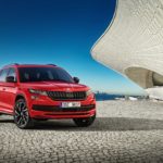 2018 SKODA KODIAQ SPORTLINE - Red Exterior - Front Quarter - Desert