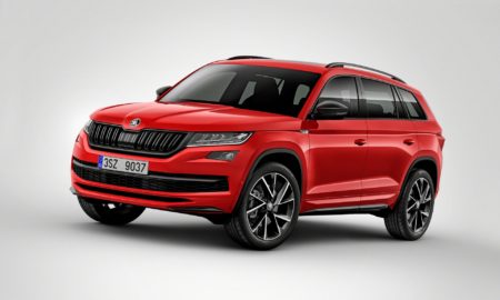 2018 SKODA KODIAQ SPORTLINE - Red Exterior - Front Side Quarter