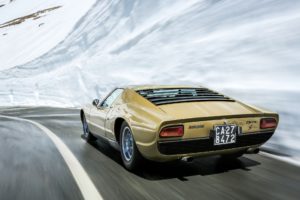 Paolo Stanzani - Lamborghini Miura - Olive Exterior - Rear Quarter - Dynamic