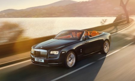 2017 Rolls-Royce Dawn - Blue Exterior - Front Side Quarter - Top Down - Dynamic