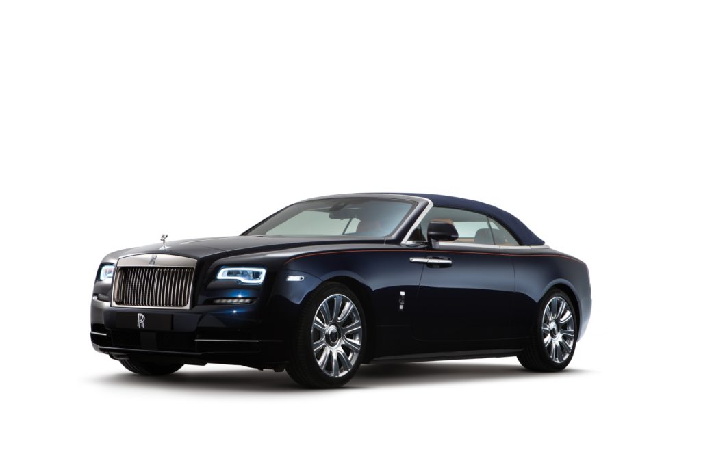 2017 Rolls-Royce Dawn - Blue Exterior - Front Side Quarter - Top Up