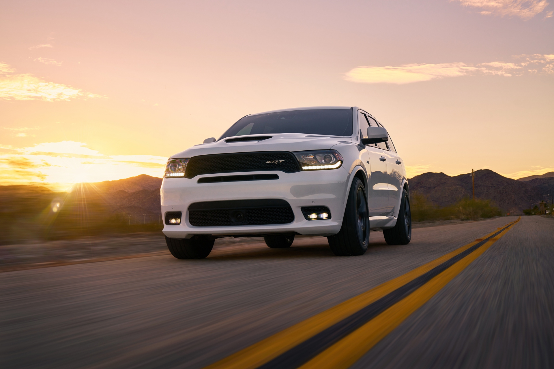 2018 Dodge Durango SRT - White Exterior - Front Side Quarter - Dynamic