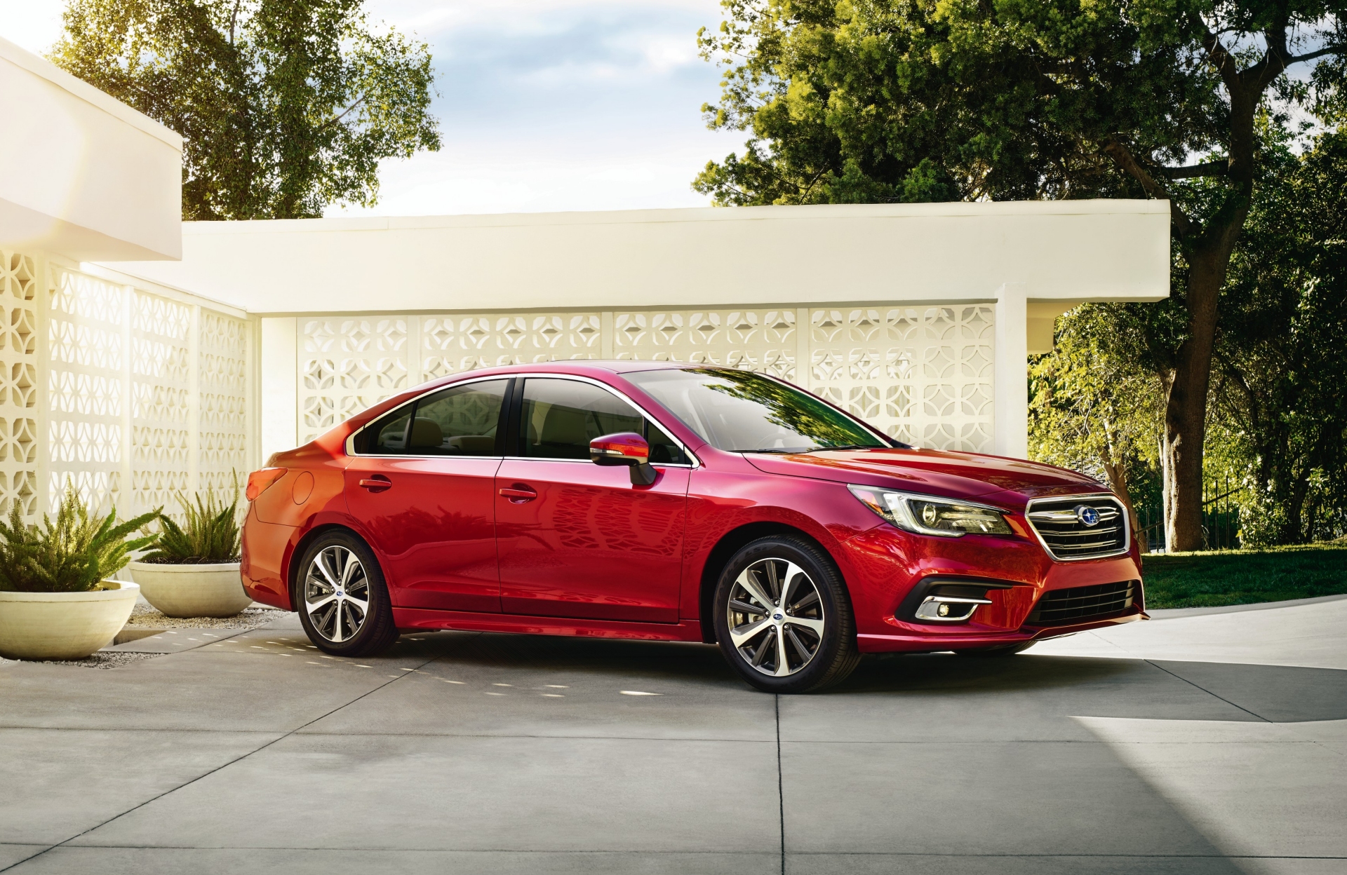 2018 Subaru Legacy - Red Exterior - Front Side Quarter - Close up