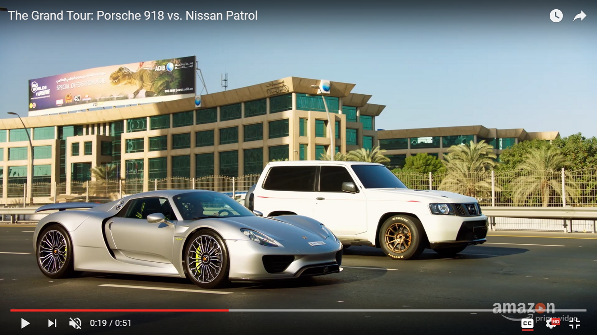 The Grand Tour - Porsche 918 Spyder vs Nissan Patrol