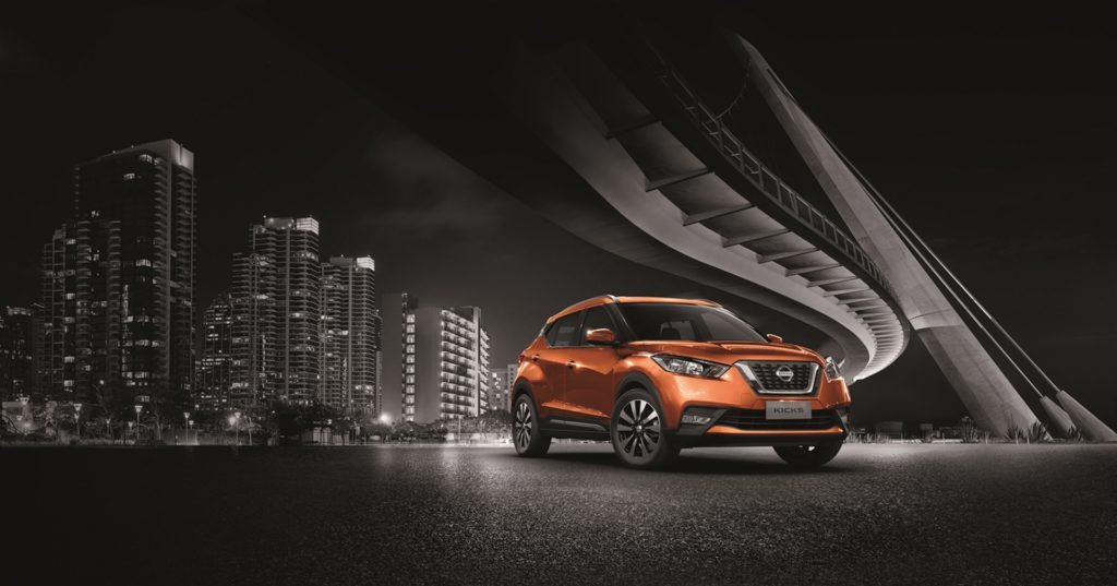 2017 Nissan Kicks - Orange Exterior - Front Side Quarter - Static
