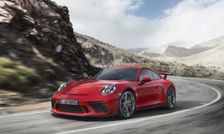 2018 Porsche 911 GT3 - Red Exterior - Front Side - Dynamic