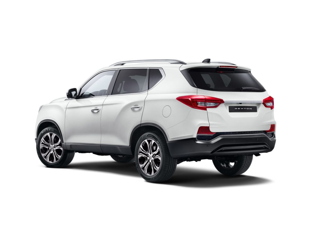 2018 Ssangyong Rexton - White Exterior - Rear Side Quarter - Static