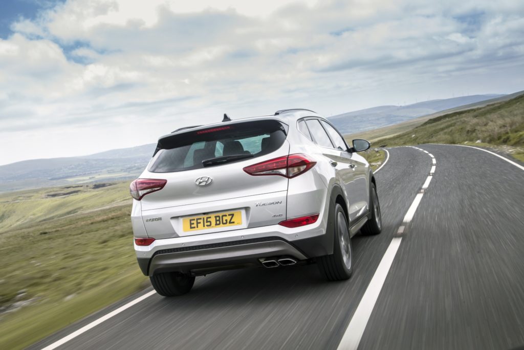 Wonder Cars For Women - 2017 Hyundai Tucson - Silver Exterior - Rear Side Quarter