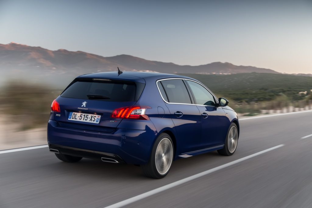 2017 Peugeot 308 GT Line - Blue Exterior - Rear Side - Dynamic
