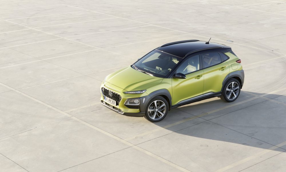 2018 Hyundai Kona - Green Exterior - Overhead Front Side View