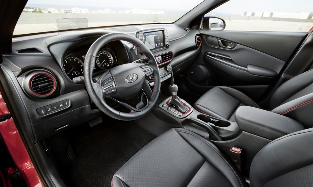 2018 Hyundai Kona - Interior With Red Accents