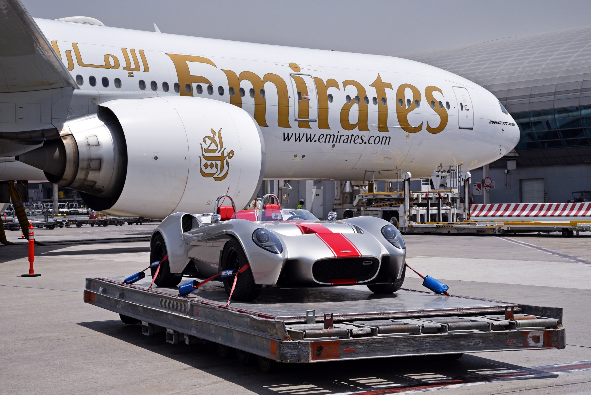 The Jannarelly Design-1 was transported-from Dubai by Emirates SkyCargo