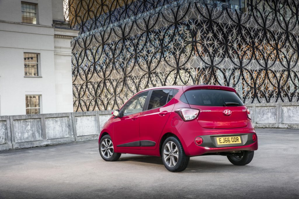 Cheap & Cheerful Affordable Vehicles Under AED 50,000 - Hyundai i10 - Red Exterior - Rear View