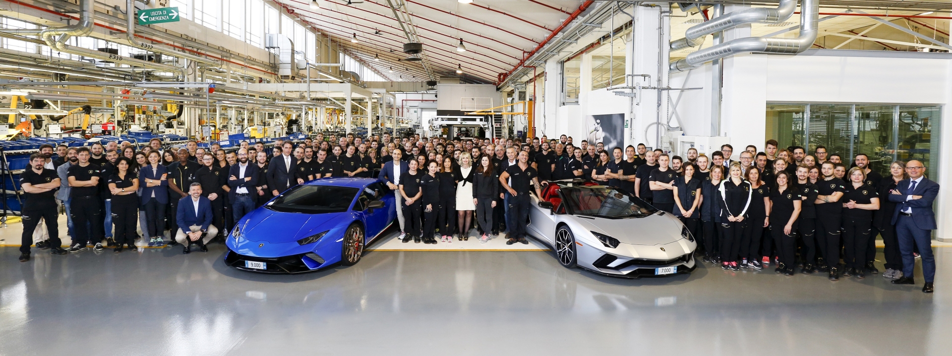 Automobili Lamborghini - 7000 Aventador & 9000 Huracan Sales Achieved - Factory Picture - Lamborghini production hits a new high