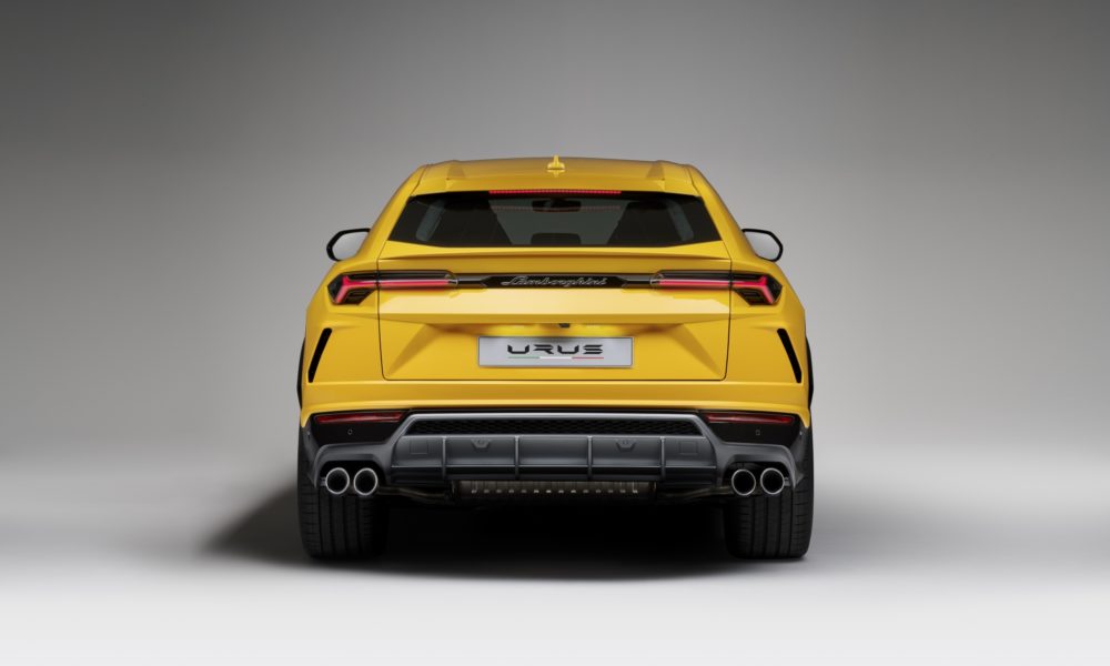2018 Lamborghini Urus SUV - Yellow Exterior - Rear View