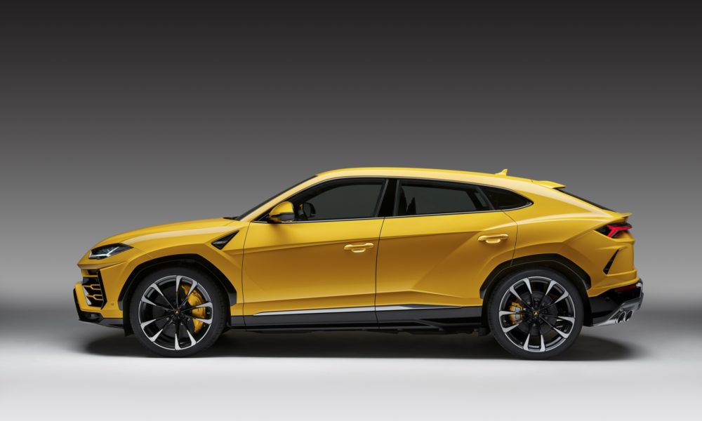 2018 Lamborghini Urus SUV - Yellow Exterior - Side View
