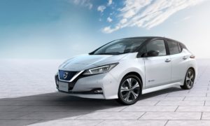 2018 Nissan LEAF - White Exterior - Front Side View